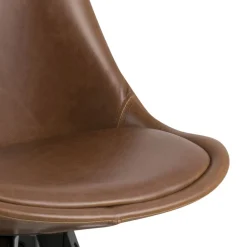 Stołek barowy Dima Brandy  z drewnianymi nogami