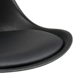 Stołek barowy Dima czarny wood z drewnianymi nogami