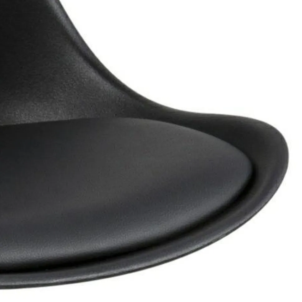 Stołek barowy Dima czarny wood z drewnianymi nogami