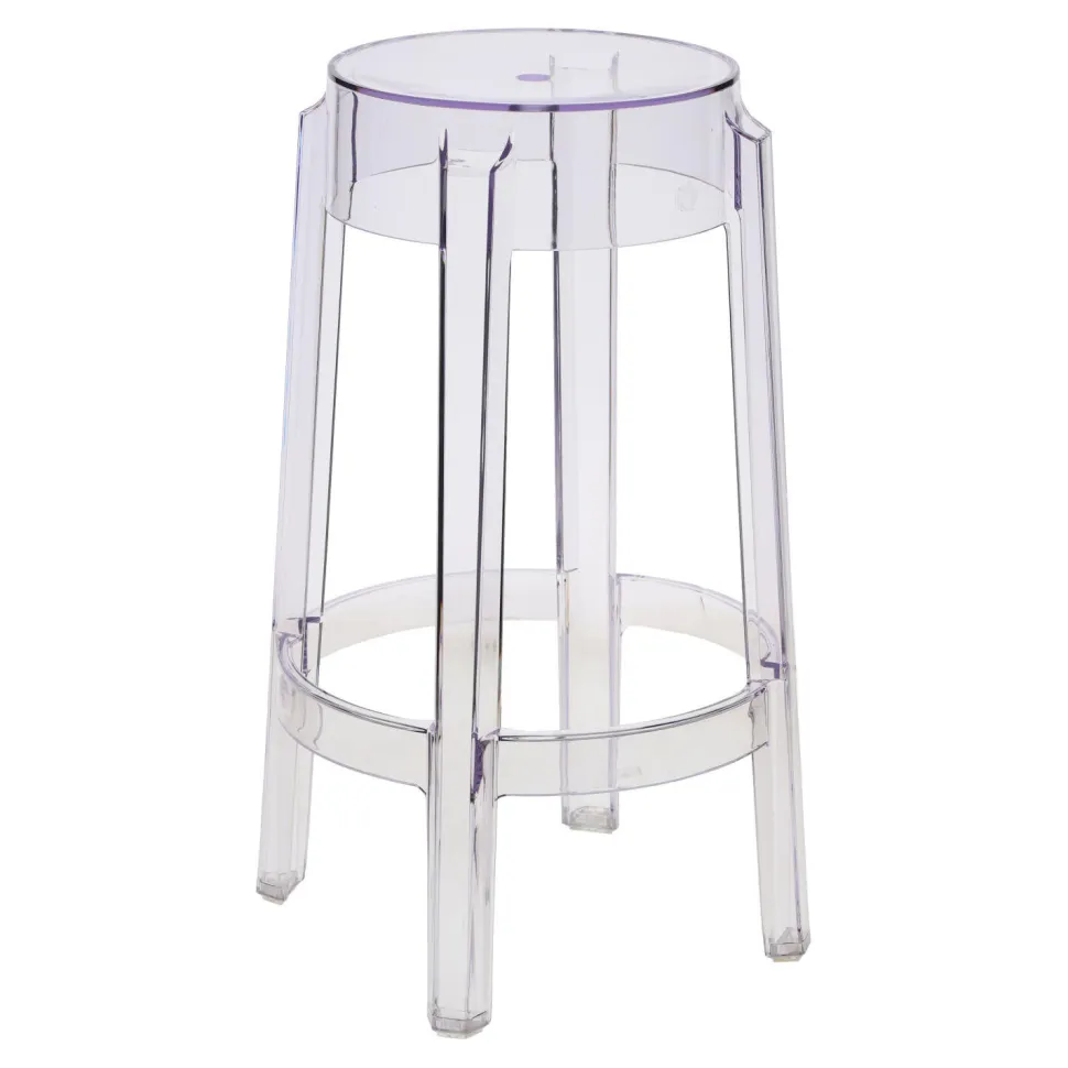 Stołek barowy Duch 66 cm inspirowany Ghost transparetny