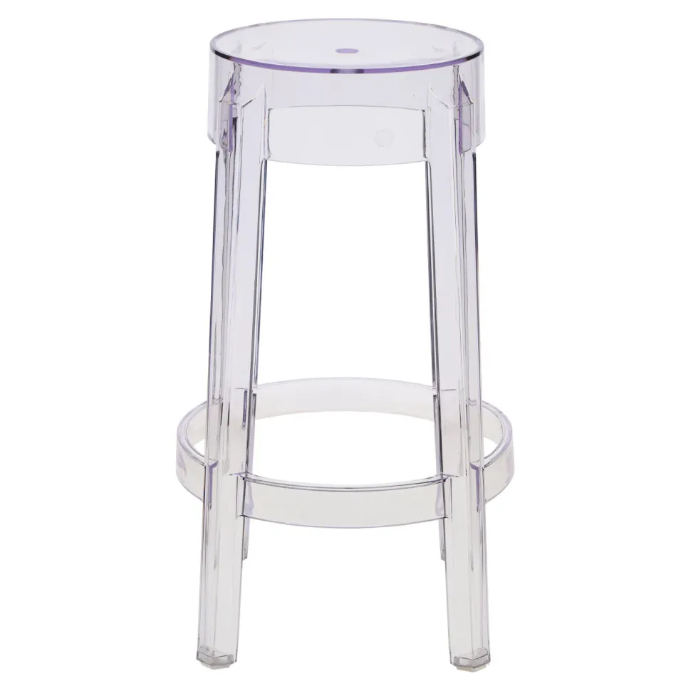 Stołek barowy Duch 66 cm inspirowany Ghost transparetny