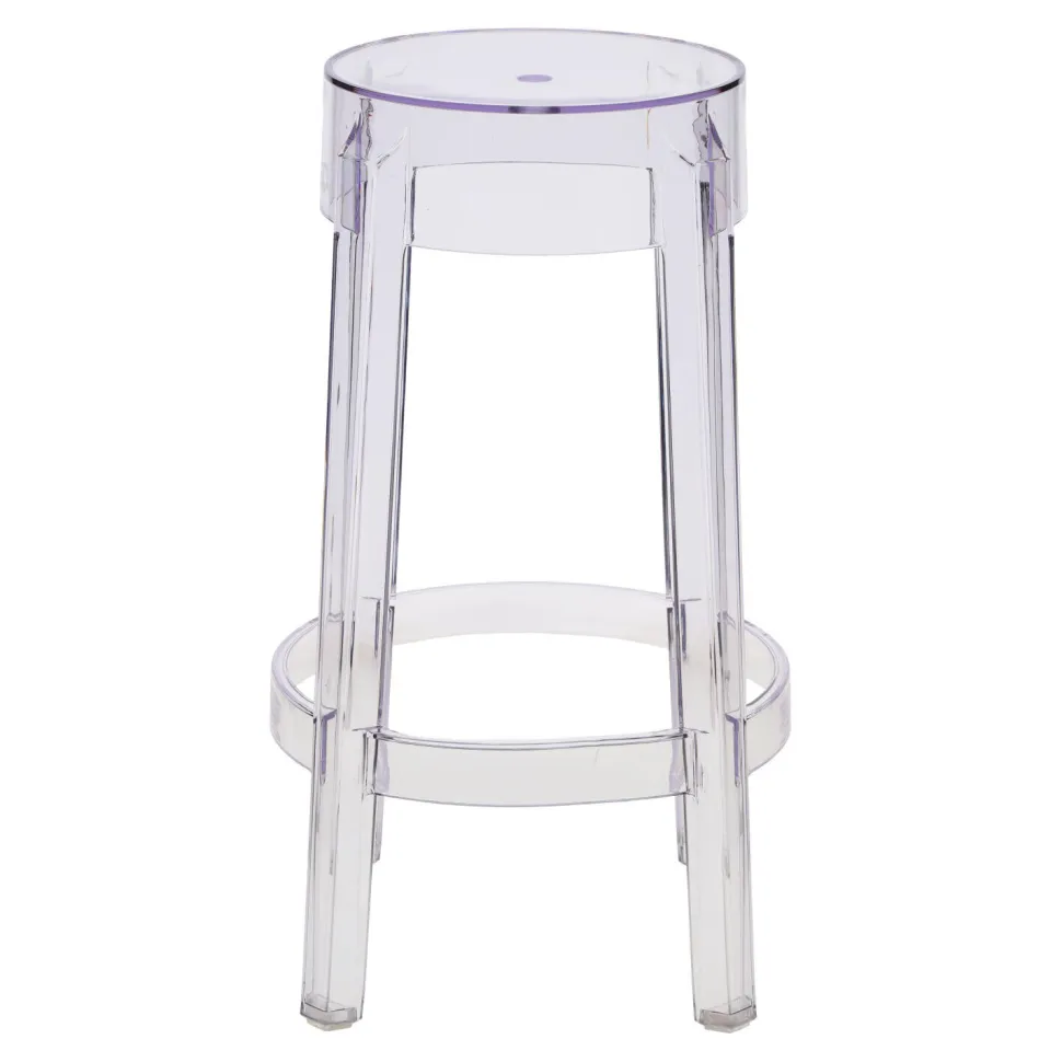 Stołek barowy Duch 66 cm inspirowany Ghost transparetny