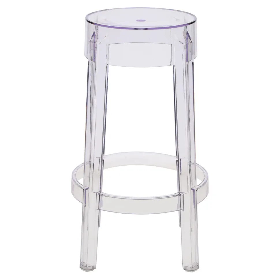 Stołek barowy Duch 66 cm inspirowany Ghost transparetny