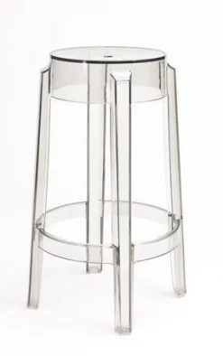 Stołek barowy Duch 66 cm inspirowany Ghost transparetny