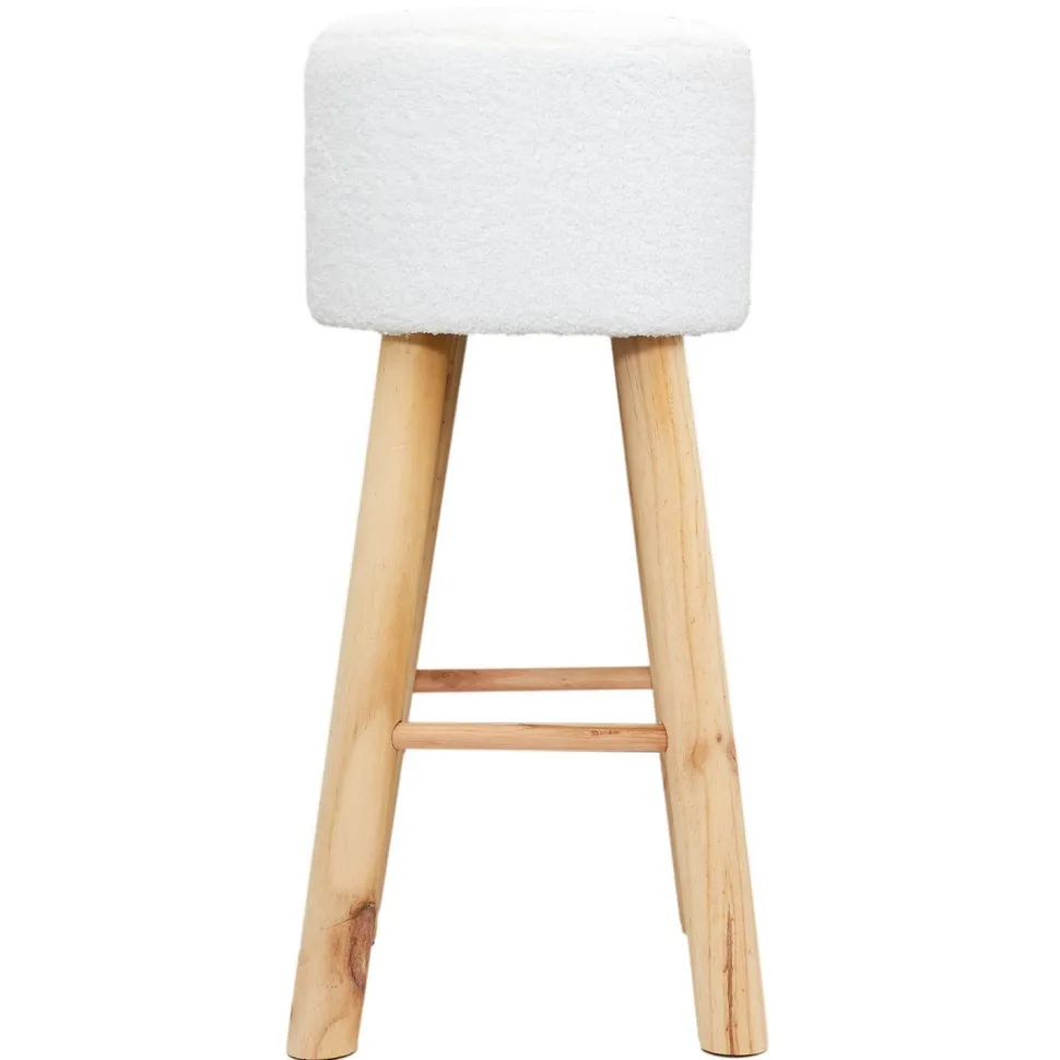 Stołek barowy Freya biały/ naturalny