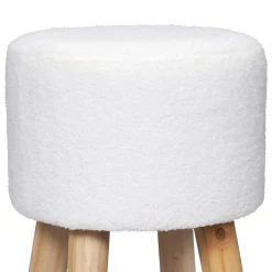 Stołek barowy Freya biały/ naturalny