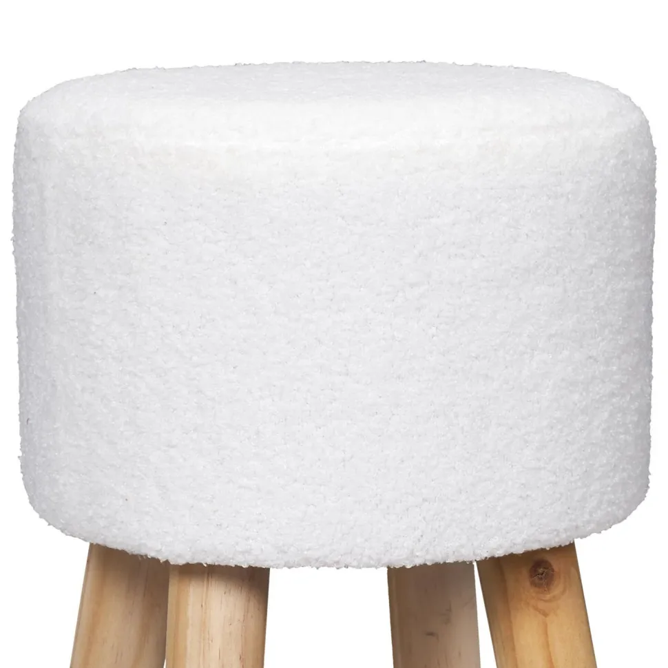 Stołek barowy Freya biały/ naturalny