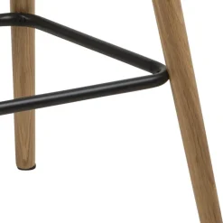 Stołek barowy Grace low szary ciemny tapicerowany