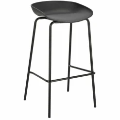 Stołek barowy Grego czarny nowoczesny 75cm