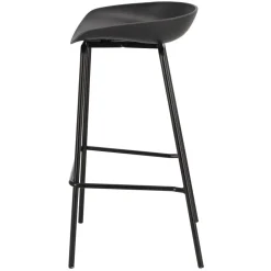 Stołek barowy Grego czarny nowoczesny 75cm