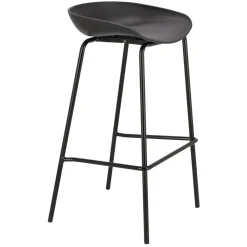 Stołek barowy Grego czarny nowoczesny 75cm