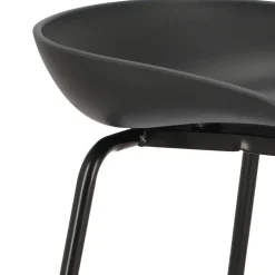 Stołek barowy Grego czarny nowoczesny 75cm