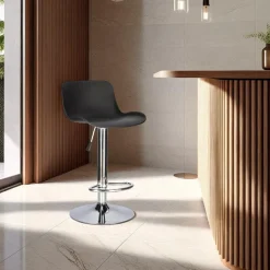 Stołek barowy Inge szary/ chrom