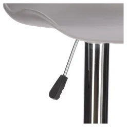 Stołek barowy Inge szary/ chrom