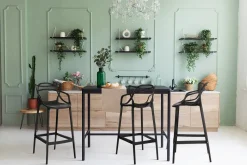 Stołek barowy Lexi biały z tworzywa