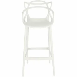 Stołek barowy Lexi biały z tworzywa