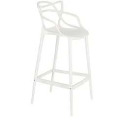 Stołek barowy Lexi biały z tworzywa