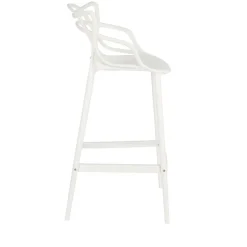 Stołek barowy Lexi biały z tworzywa