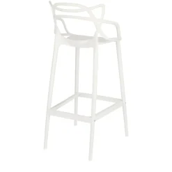 Stołek barowy Lexi biały z tworzywa