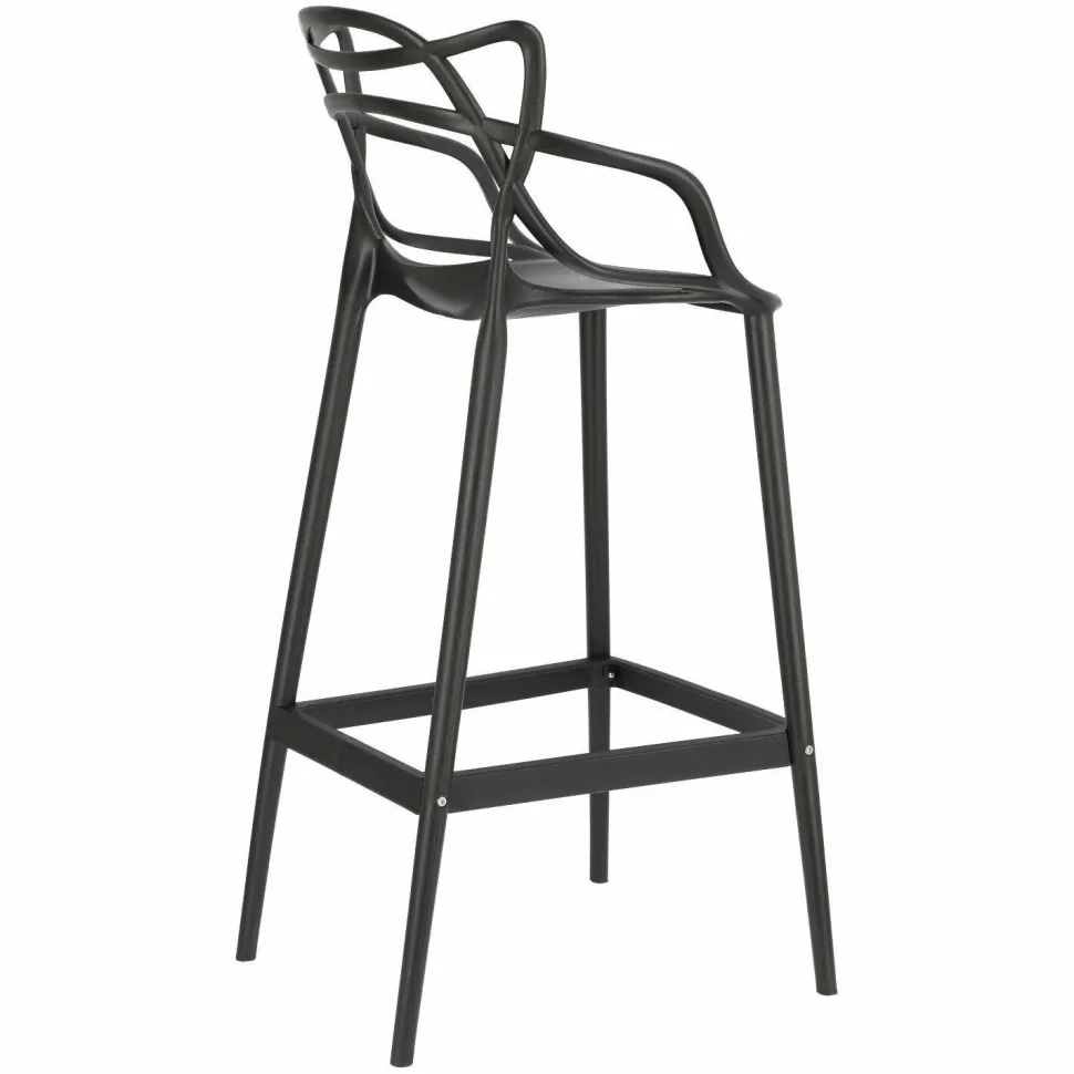 Stołek barowy Lexi czarny z tworzywa