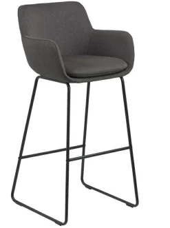 Stołek barowy Lisa dark grey tapicerowany