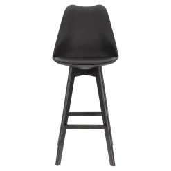 Stołek barowy Norden wood black high PP   czarny