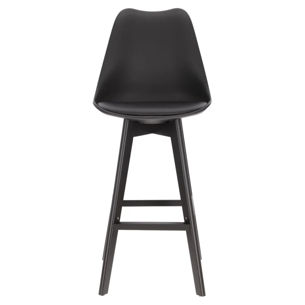 Stołek barowy Norden wood black high PP czarny