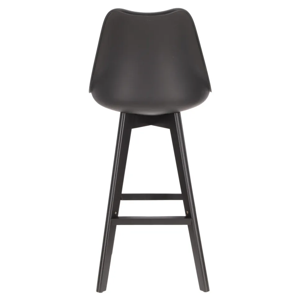 Stołek barowy Norden wood black high PP czarny