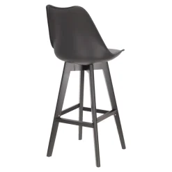 Stołek barowy Norden wood black high PP czarny