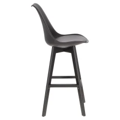 Stołek barowy Norden wood black high PP czarny