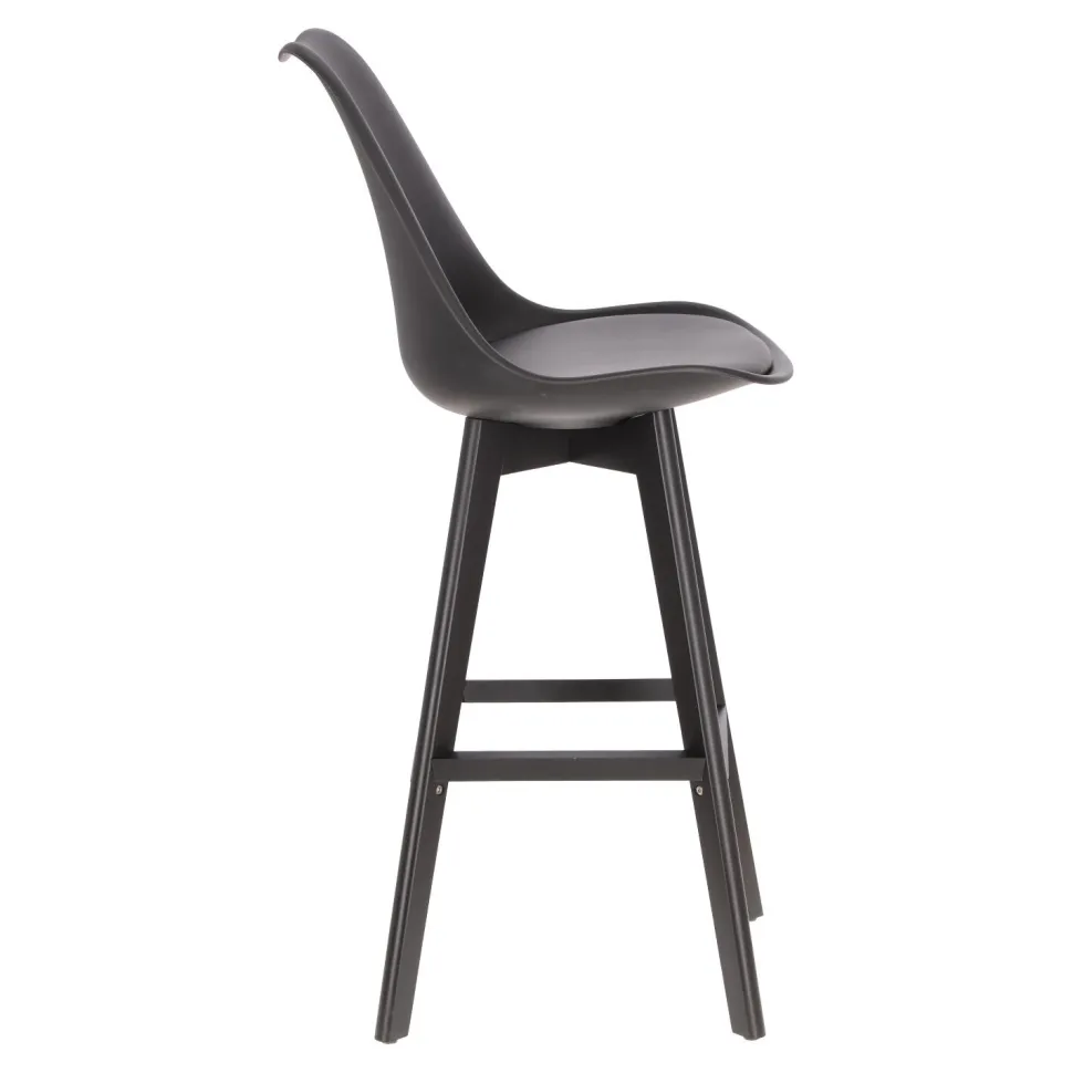 Stołek barowy Norden wood black high PP czarny