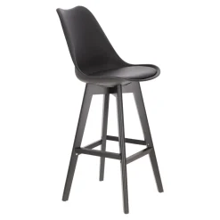 Stołek barowy Norden wood black high PP czarny