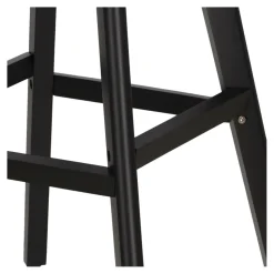 Stołek barowy Norden wood black high PP szary