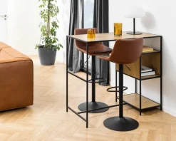 Stołek barowy Oregon high PU brandy hoker