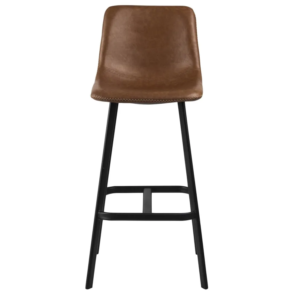 Stołek barowy Oregon PU brandy loftowy