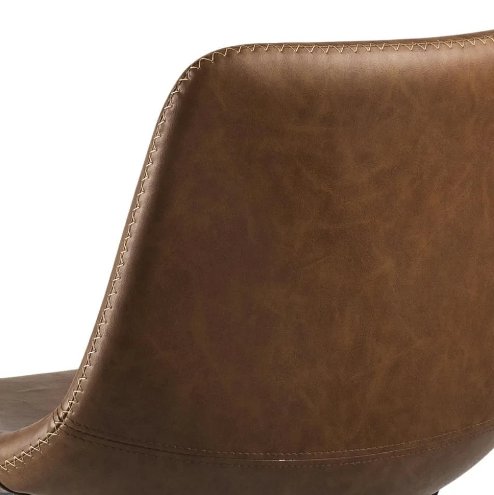 Stołek barowy Oregon PU brandy loftowy