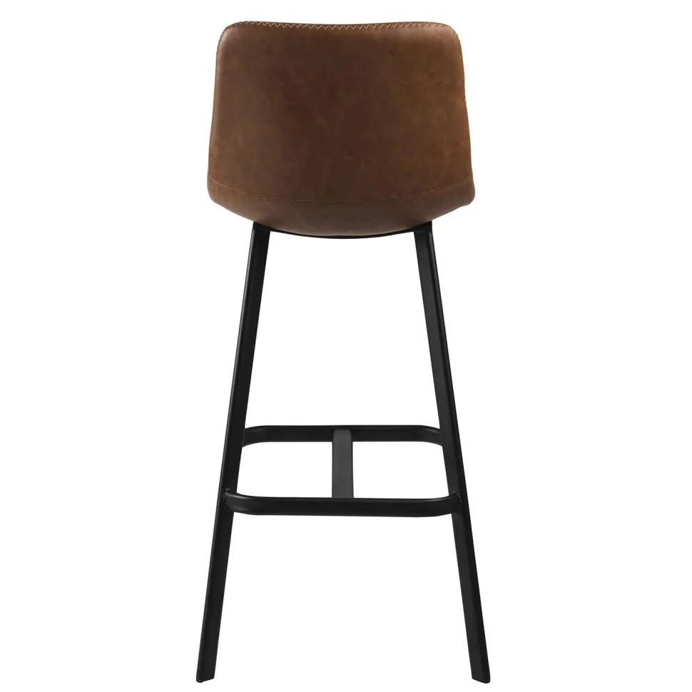 Stołek barowy Oregon PU brandy loftowy