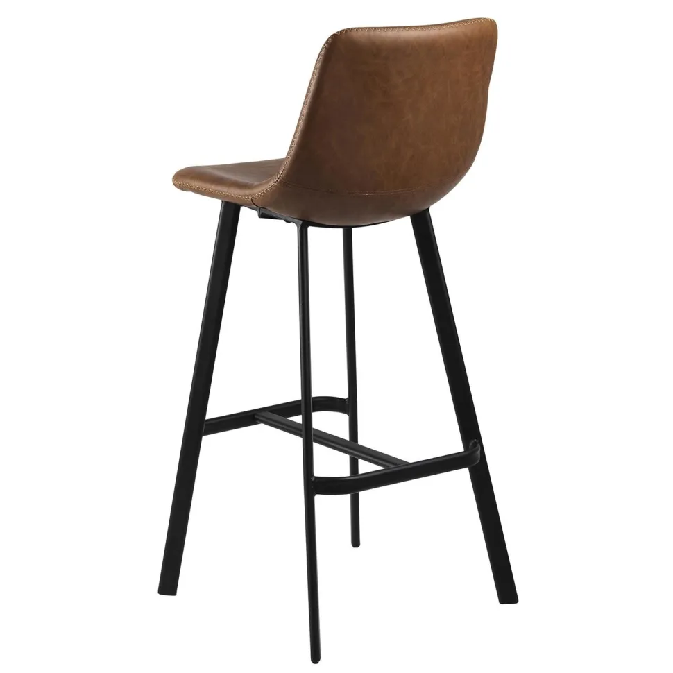 Stołek barowy Oregon PU brandy loftowy