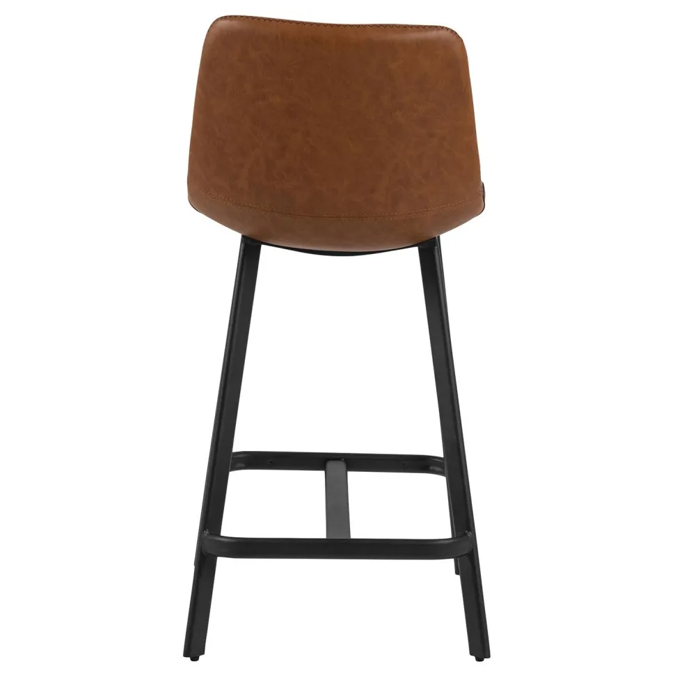 Stołek barowy Oregon PU brandy Low loftowy