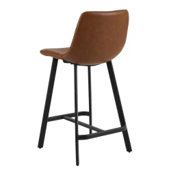 Stołek barowy Oregon PU brandy Low loftowy