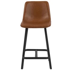 Stołek barowy Oregon PU brandy Low loftowy