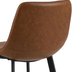 Stołek barowy Oregon PU brandy Low loftowy