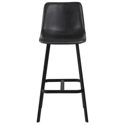 Stołek barowy Oregon PU czarny loftowy