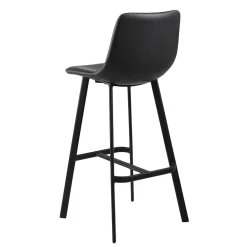 Stołek barowy Oregon PU czarny loftowy