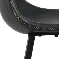 Stołek barowy Oregon PU czarny loftowy