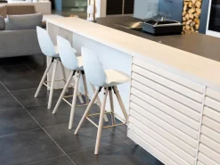 Stołek barowy Oslo biały high