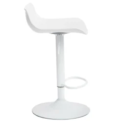 Stołek barowy regulowany Bar One Simplet biały mat