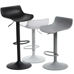 Stołek barowy regulowany Bar One Simplet biały mat