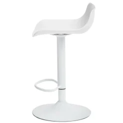Stołek barowy regulowany Bar One Simplet biały mat