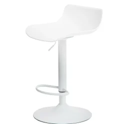 Stołek barowy regulowany Bar One Simplet biały mat